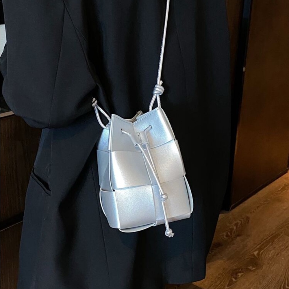 Silver Bucket Bag